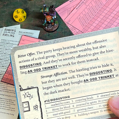 Running a Hireling Book with Painted Miniature