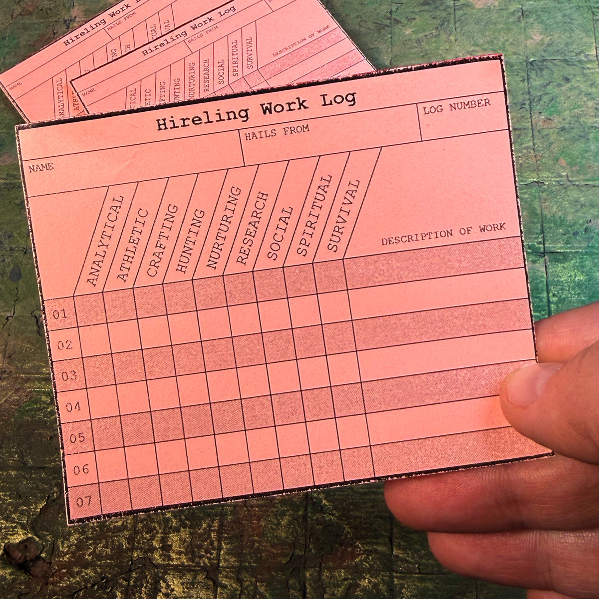 Hireling Work Log Refill Pad (30 sheets)
