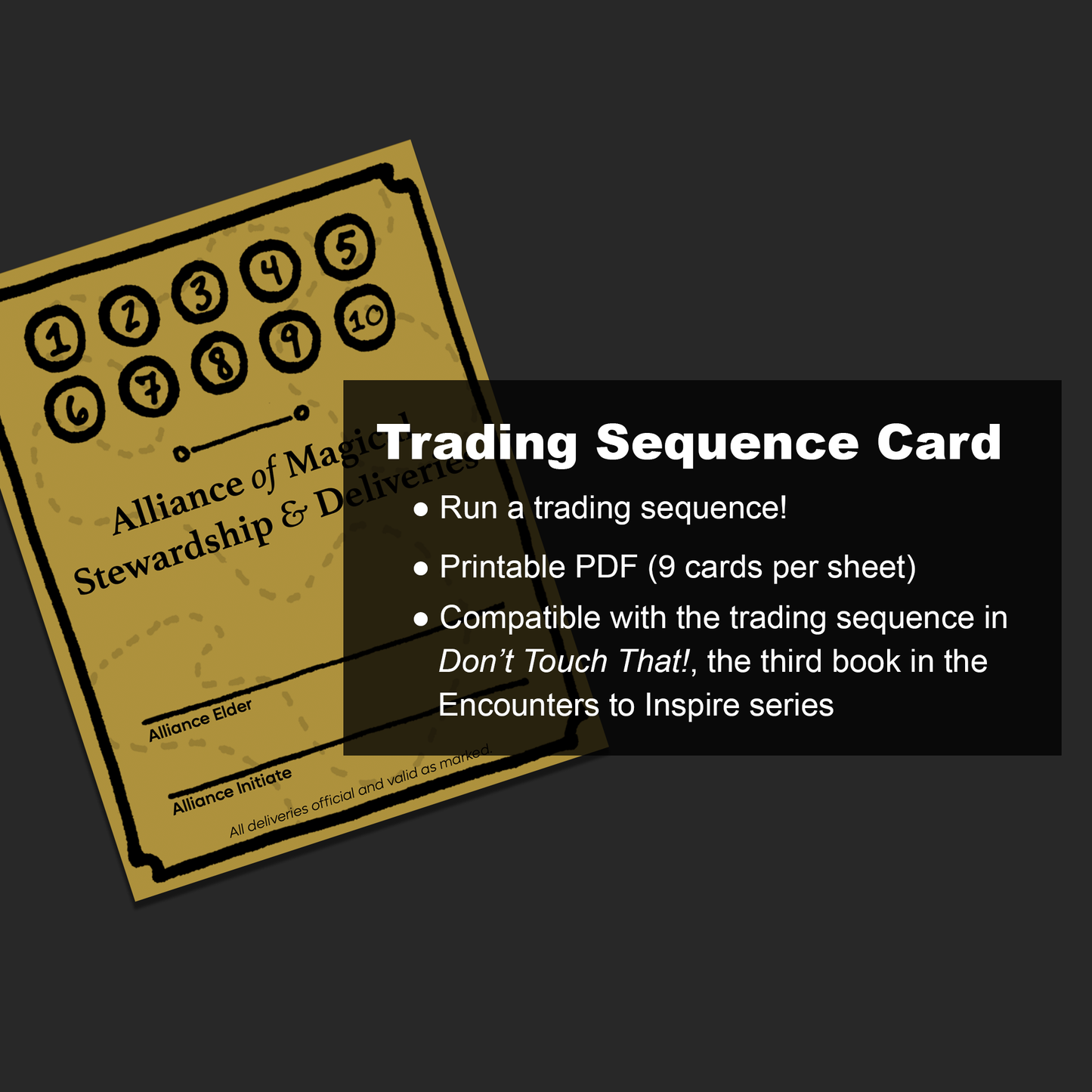 Printable Trading Sequence Delivery Card (Free PDF)