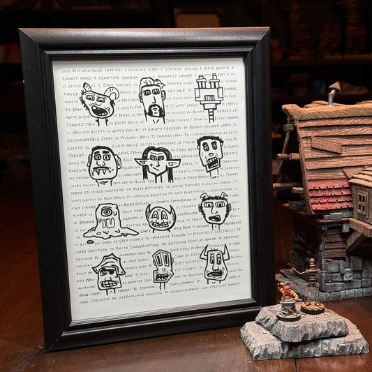 d100 Print: Distinguishing Features (8.5" x 11")