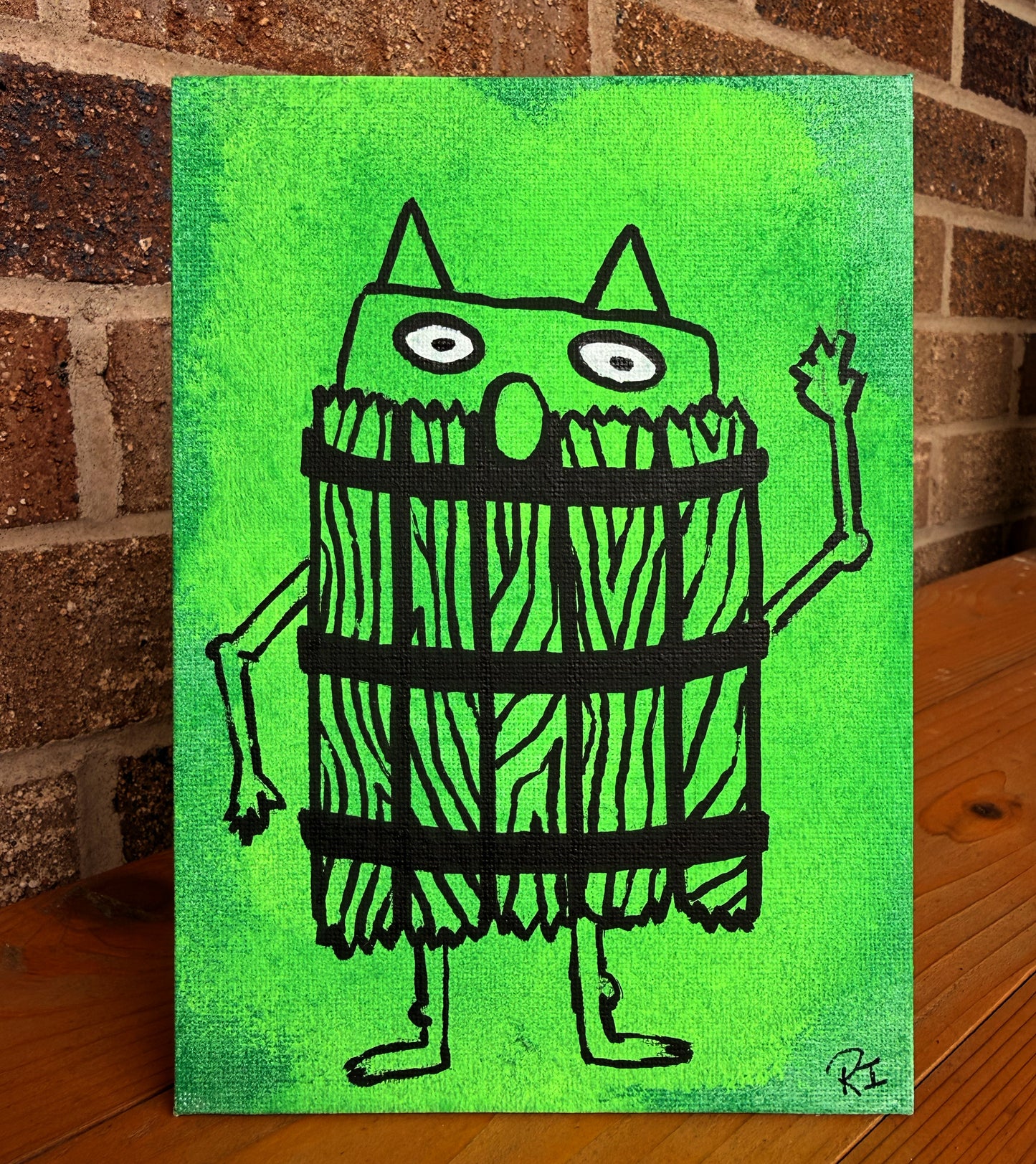 "Knock the Goblin" Canvas Painting (5" x 7")