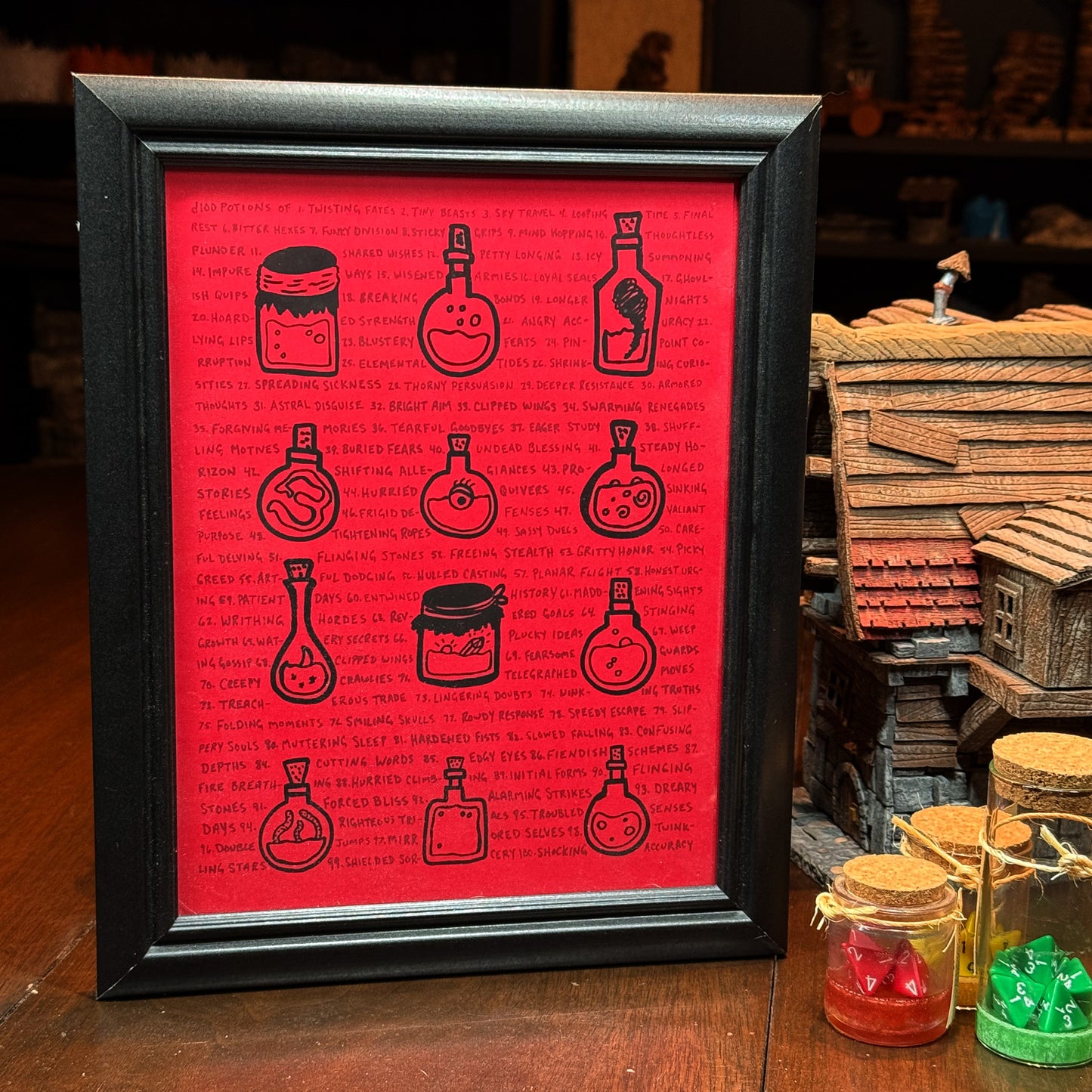 d100 Print: Potions of... (8.5" x 11")