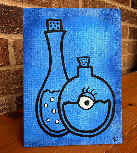 "Seeing Potions" Canvas Painting (5" x 7")