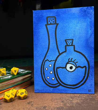 "Seeing Potions" Canvas Painting (5" x 7")