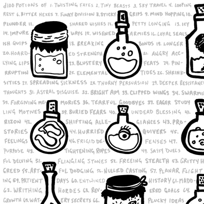 d100 Print: Potions of... (8.5" x 11")