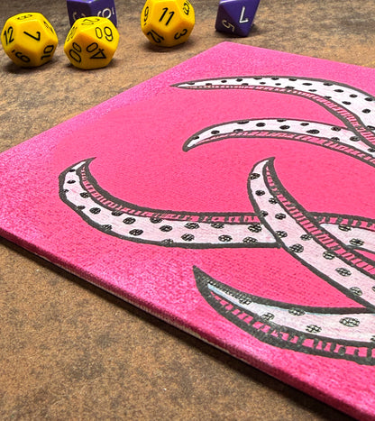 "Reaching Tentacles" Canvas Painting (5" x 7")