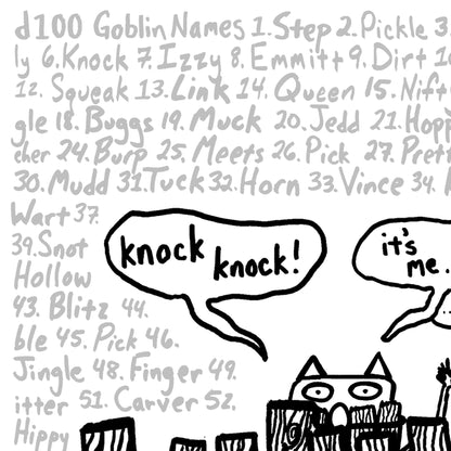 d100 Print: Goblin Names (8.5" x 11")